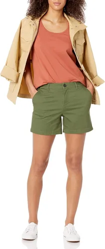 Vista 4 de Tienda Essentials Women's 5" Inseam Chino Short (Available in Straight and Curvy Fits)