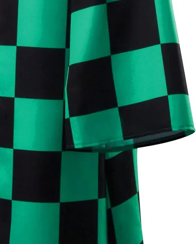 Vista 5 de Bichingda Capa de rol Anime Kamado Tanjirou Nezuko Giyuu Zenitsu Batas de cosplay chaqueta de cárdigan verde