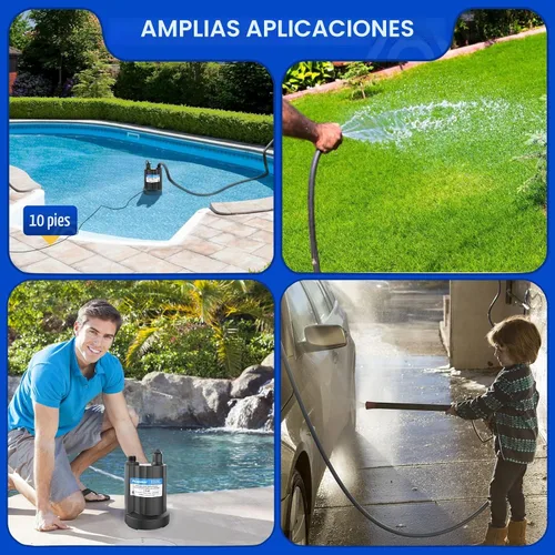 Vista 7 de Acquaer Bomba de agua sumergible Bomba de sumidero de 1/6 HP, bomba de utilidad termoplástica, pequeña bomba de agua eléctrica de 1750 GPH para Gery