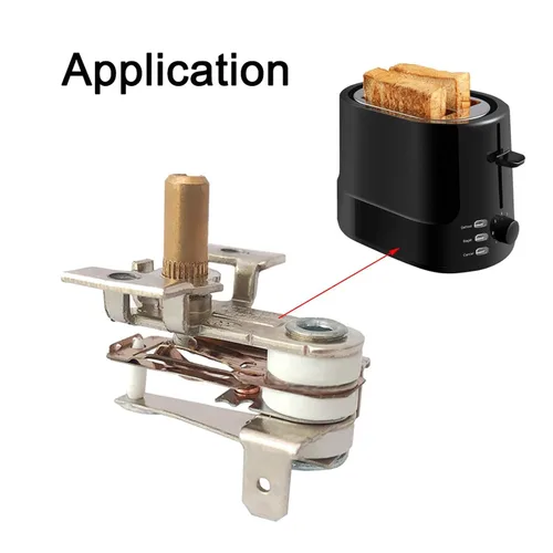 Vista 7 de AC 250V 10-16A Interruptor de temperatura Termostato bimetálico de calefacción con perilla para dispositivos de calefacción eléctrica (10A)