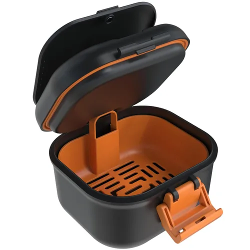 Vista 10 de ARGOMAX Taza de baño de prótesis a prueba de fugas, caja de dentadura portátil para remojo, caja de baño de dentadura con colador, para dentaduras