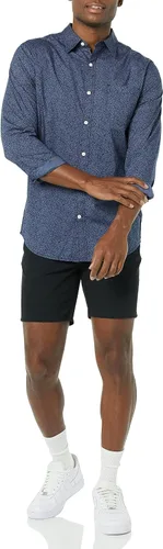 Vista 3 de Tienda Essentials Camisa de popelina elástica de manga larga para hombre