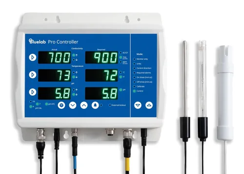 Vista 7 de Bluelab Pro Controller Wi-Fi Monitor digital totalmente automatizado 24/7 para dosificación hidropónica de múltiples nutrientes y pH con sonda