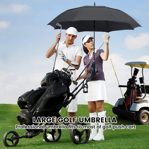 Vista 7 de ZOMAKE - Paraguas de golf a prueba de viento, extragrande, de gran tamaño, de doble dosel resistente para lluvia, juegos deportivos y carrito