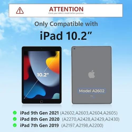 Vista 2 de Funda con teclado magnético mágico para iPad de 9ª generación con teclado para iPad 10.2 de 9ª/8ª/7ª generación y Air 3, Pro 10.5, trackpad