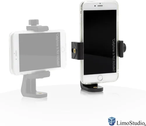 Vista 2 de AGG2452 - Adaptador universal de montaje en trípode para teléfono celular, soporte para teléfono inteligente y obturador remoto de fotos, compatible