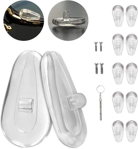 Vista 6 de 5 pares de almohadillas de nariz de repuesto para lentes y lentes de sol Oakley
