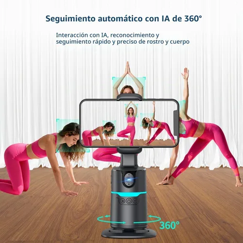 Vista 3 de TOALLIN Soporte y trípode para teléfono con seguimiento facial automático