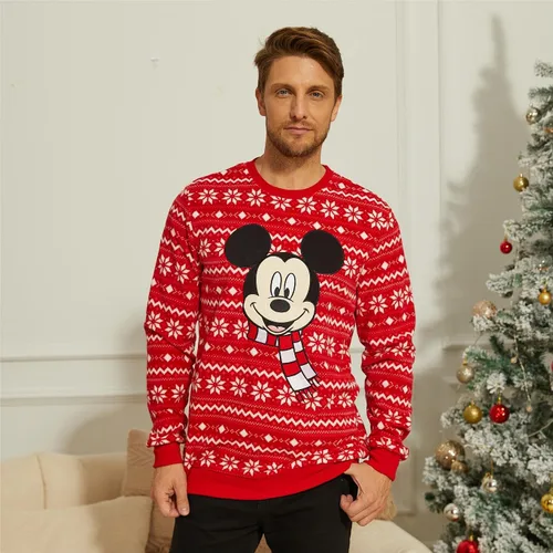 Vista 2 de Disney Mickey and Friends Family - Sudaderas navideñas a juego para niños y niñas, divertidas sudaderas de nieve para Navidad