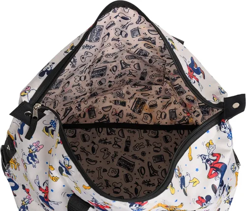 Vista 3 de Disney Bolsa de lona de Mickey Mouse Friends con estampado de fin de semana, Blanco sucio