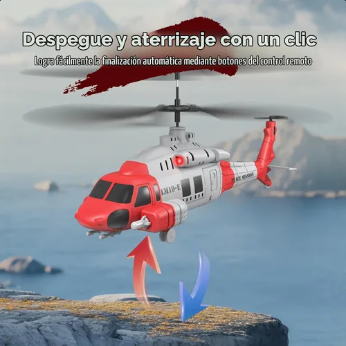 Vista 5 de OBEST Helicóptero RC LM19-E Black Hawk 3.5 Canal 2.4G - Despego/aterrizaje con una tecla, parada de emergencia, retención de altitud y 3