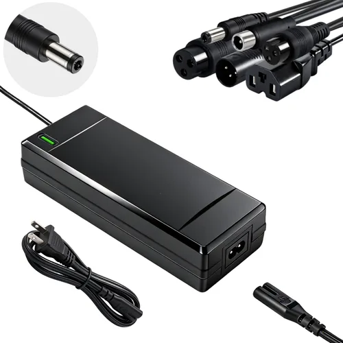 Vista 8 de Cargador eléctrico para scooter y hoverboard de 42 V 2 A, 6 en 1, adaptador de corriente para scooter multienchufe, compatible con Segway, Jetson