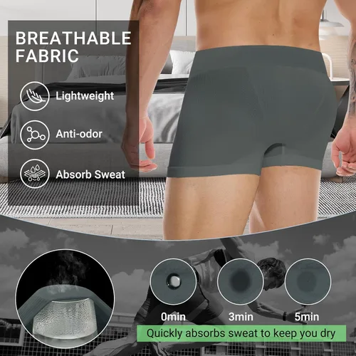 Vista 8 de Pantalones cortos de compresión para hombre, paquete de 3/4/5 pantalones cortos de elastano para correr, entrenamiento, deporte, rendimiento, ropa