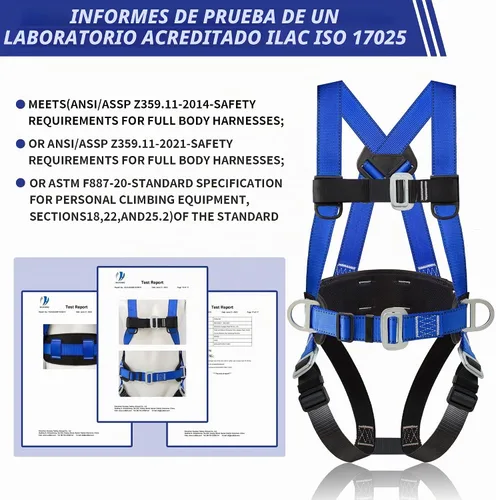 Vista 7 de DIJJIG Arnés de Seguridad Kit de Protección Contra Caídas Arneses de Techado de Cuerpo Completo Con Eslinga Interna Absorbedora de Impactos, Arnés