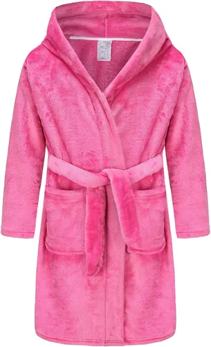 Vista 58 de E.W Apparel Bata de baño de forro polar con capucha para niños, bata suave y mullida para niños pequeños