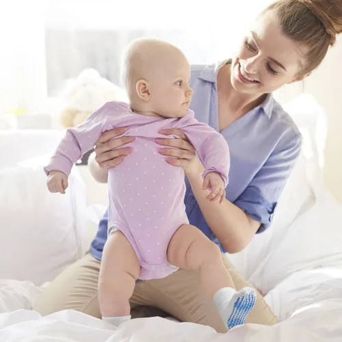 Vista 3 de ELUTONG Calcetines antideslizantes para niños, 12 pares para bebés de 1 a 7 años