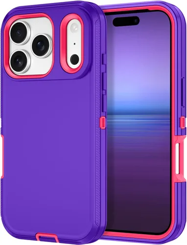 Vista 19 de I-HONVA Funda para iPhone 17 a prueba de golpes, a prueba de polvo y caídas, 3 capas de protección de cuerpo completo [sin protector de pantalla]