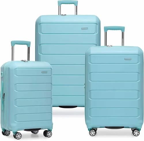 Vista 49 de Traveler's Choice Pagosa indestructible Hardshell expandible Spinner Equipaje, Azul bebé, Pagosa indestructible Hardshell expandible Spinner Equipaje