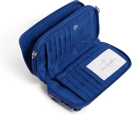 Vista 3 de Vera Bradley - Bolsa cruzada de algodón todo en uno con protección de interferencia de radiofrecuencia