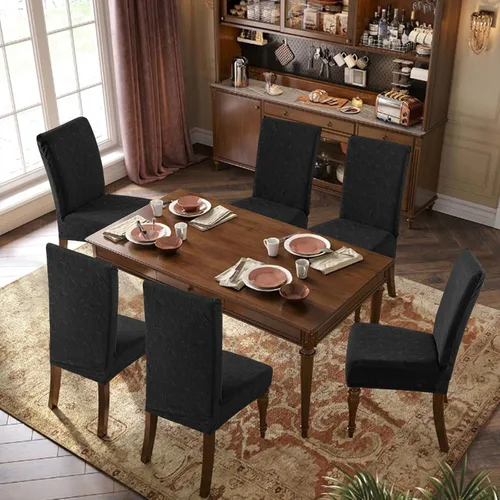 Vista 92 de Fundas impermeables para sillas de comedor, fundas elásticas para sillas Parsons, para comedor, cocina, funda protectora para silla de comedor