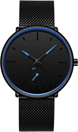 Vista 14 de Mens Watches Ultra-Thin Minimalist Waterproof - Fashion Wrist Watch for Men Unisex Dress with Stainless Steel Mesh Band