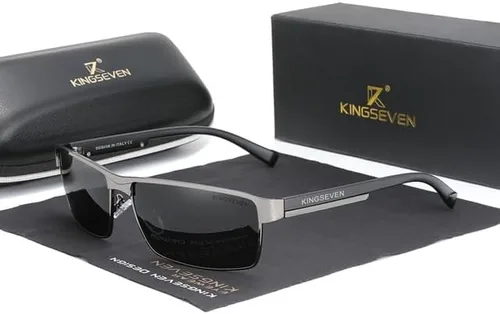 Vista 2 de KINGSEVEN Gafas de sol fotocrómicas de moda hombres mujeres polarizadas piloto gafas de sol cuadrado antideslumbrante gafas de conducción UV400