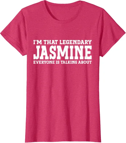 Vista 10 de Jasmine Personal Name - Camiseta divertida de jazmín para mujer y niña, Negro