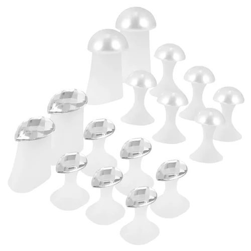 Vista 16 de 32 piezas de esmalte de uñas para dedos de los pies, separadores de dedos de silicona para arte de uñas, estirador de dedos, herramientas