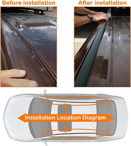 Vista 5 de 2 piezas de moldura de goteo de techo burlete compatible con Toyota Camry 2012-2017, kit de sellado de moldura de techo lado izquierdo y derecho