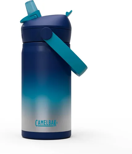 Vista 24 de CamelBak Thrive Flip Straw Kids Bite Valve Stainless Steel Water Bottle Biking Dogs, 12oz Perros en bicicleta