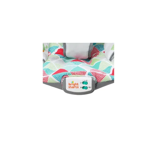 Vista 5 de Bright Starts Baby Bouncer Soothing Vibrations - Asiento para bebé, música, barra de juguete extraíble, 0-6 meses hasta 20 libras (Tucán Tango)