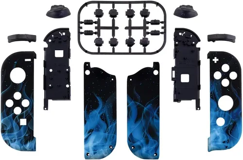 Vista 2 de eXtremeRate - Carcasa de control portátil Joy-Con con set de botones completo repuesto de carcasa hazlo tú mismo para control de Nintendo Switch