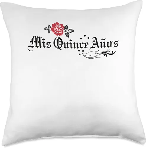 Vista 5 de 15 Birthday Quinceanera Gifts Sweet 15 Mexican Birthday Party Quinceanera Mis Quince Años - Almohada de 16 x 16 pulgadas, multicolor