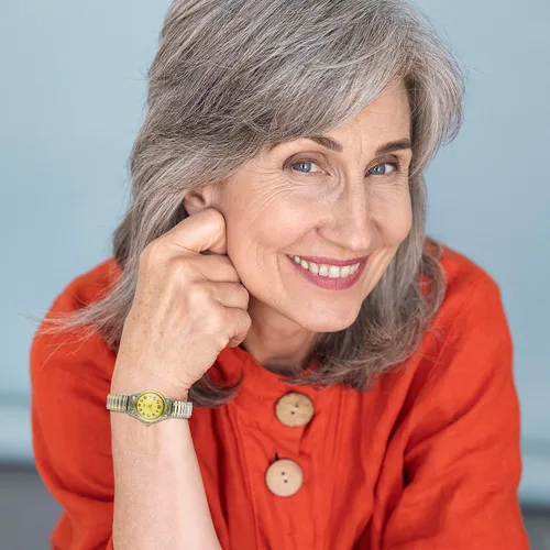 Vista 6 de JewelryWe Reloj de lectura fácil ultrafino para mujer con correa elástica de tono doradoplateado