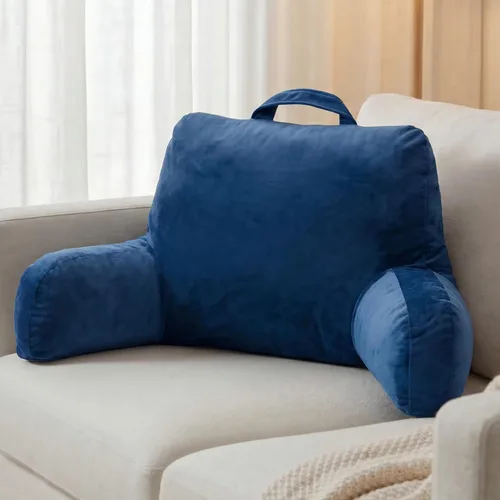 Vista 8 de NOONTIDE Almohada de lectura para adultos sentados en la cama: almohada de espalda extragrande de 32 pulgadas con rollo de cuello desmontable