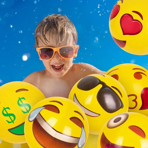 Vista 7 de Kangaroo Paquete de 12 pelotas inflables de playa a granel para niños y adultos, juguetes inflables de fiesta en la piscina, juguetes de playa