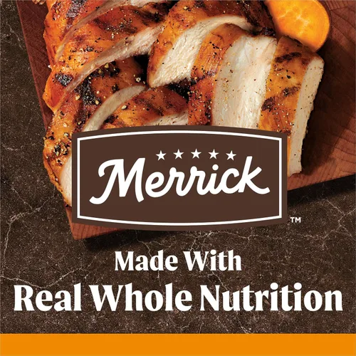 Vista 3 de Merrick - Alimento seco para perros, receta de pollo real y batata libre de granos, 4 libras, en bolsa