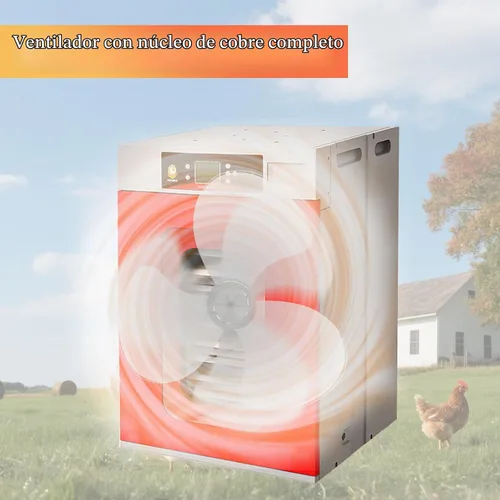 Vista 6 de Incubadora de 400 huevos, incubadora automática para incubar huevos, con giro automático de huevos y control de humedad de temperatura, incubadora