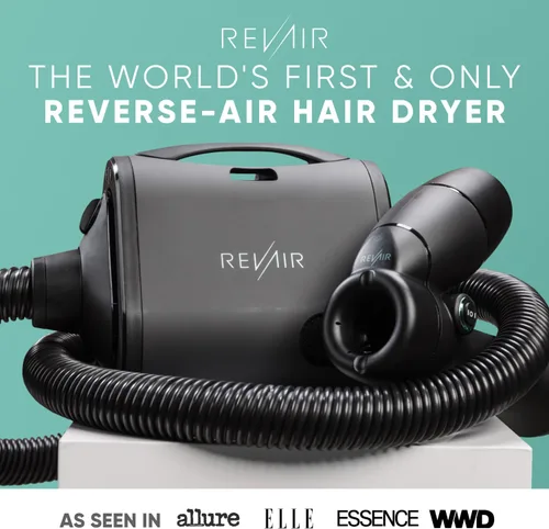 Vista 7 de REVAIR - Secador de pelo con reverso de aire - Secador de pelo innovador de secado rápido para cabello rizado, ondulado y liso - Revolucionario