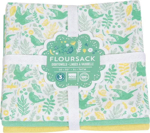 Vista 8 de Now Designs floursack – paños de cocina, set de tres, azul/blanco real