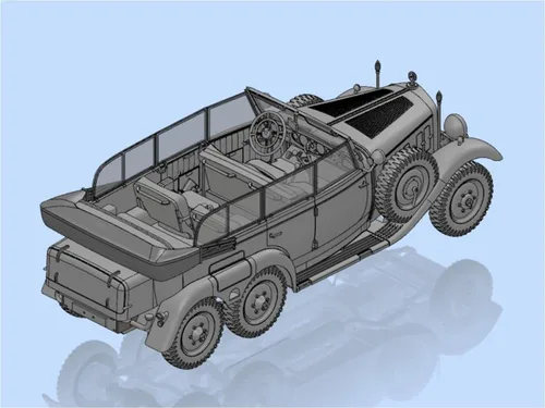 Vista 3 de ICM Modelos G4 1939 Producción Coche alemán con kit de construcción de pasajeros