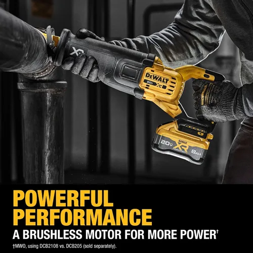 Vista 6 de DEWALT Kit de sierra recíproca inalámbrica XR de 20 V MAX XR POWERPACK con batería y cargador incluidos (DCS384WW1)