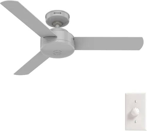 Vista 14 de Hunter Presto, ventilador de techo, para interiores, sin luz, moderno, 44 pulgadas, gris paloma