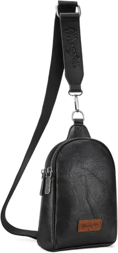 Vista 14 de Wrangler Bolso bandolera pequeño para mujer, bolsos cruzados de cuero *Clásico-marrón