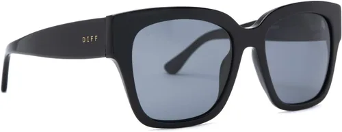 Vista 5 de DIFF Bella II - Gafas de sol cuadradas de gran tamaño para mujer, protección UV400, marco negro de moda