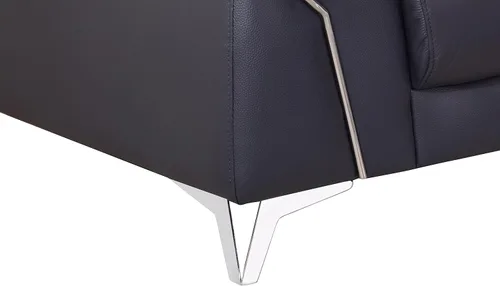 Vista 7 de Blackjack Furniture Naples Sofá de cuero italiano genuino de grano superior con reposacabezas ajustables, 88 pulgadas, azul abeto