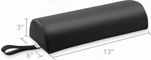 Vista 2 de Saloniture Cojín Refuerzo Semicircular para Mesa de Masaje de Cuello - 13 x 6 x 3 Pulgadas - Negro