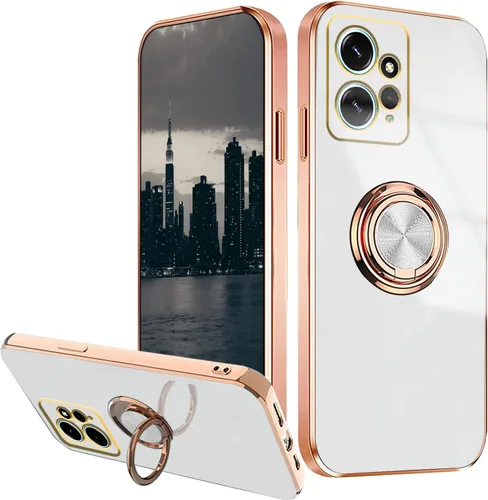 Vista 12 de Compatible con Redmi Note 12 4G Case Ring Holder Magnet Green, para Xiaomi Redmi Note 12 4G Funda de teléfono de silicona a prueba de golpes Placa