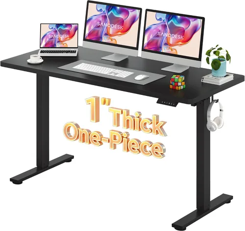Vista 38 de SANODESK Escritorio Eléctrico de Pie de 40 x 24 pulgadas, Superficie de Una Pieza, Escritorio de Altura Ajustable con Controlador de 6 Botones Marco