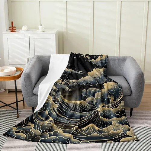 Vista 10 de Erosebridal Sketch Tree Flannel Blanket 40x50 Inch Vintage Farmhouse Fleece Blanket Grey Minimalist Mid Century Fuzzy Plush Throw French Country